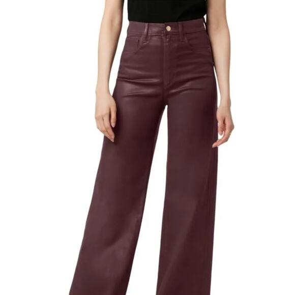 JOE'S JEANS Women's Coated High Rise Wide Leg Full-Length Jeans - Size 31 - NWT - Picture 1 of 10